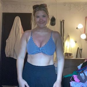 gingham bikini top